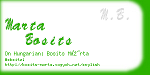 marta bosits business card